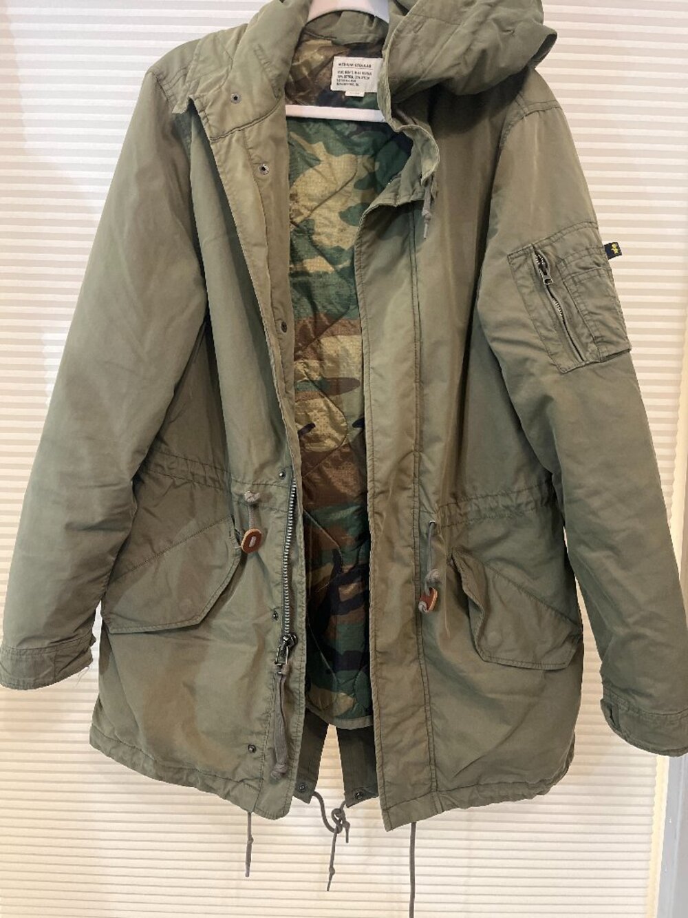 Alpha Industries M-51 Parka Fixed Camo Lining Med Reg 175/96A PON000546